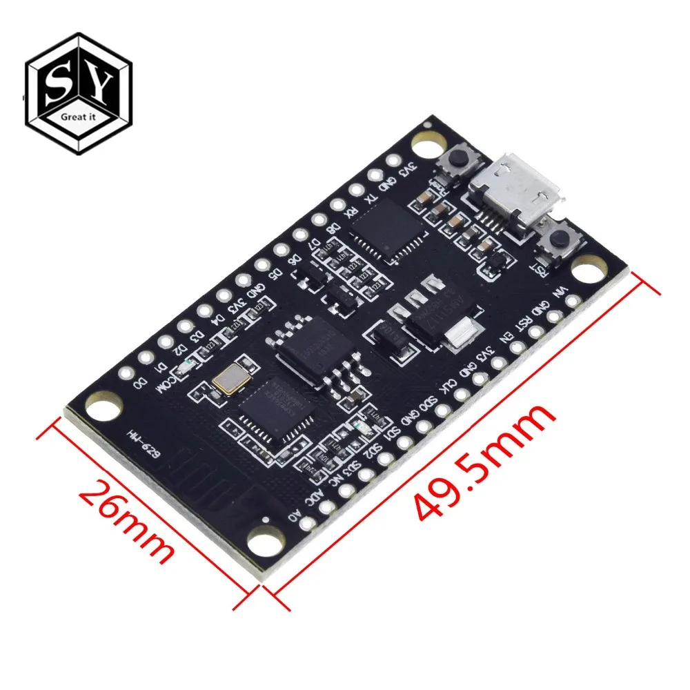 Беспроводной модуль CH340/CP2102 NodeMcu V3 V2 Lua wifi Интернет вещей макетная плата на основе ESP8266 ESP-12F с pcb антенной