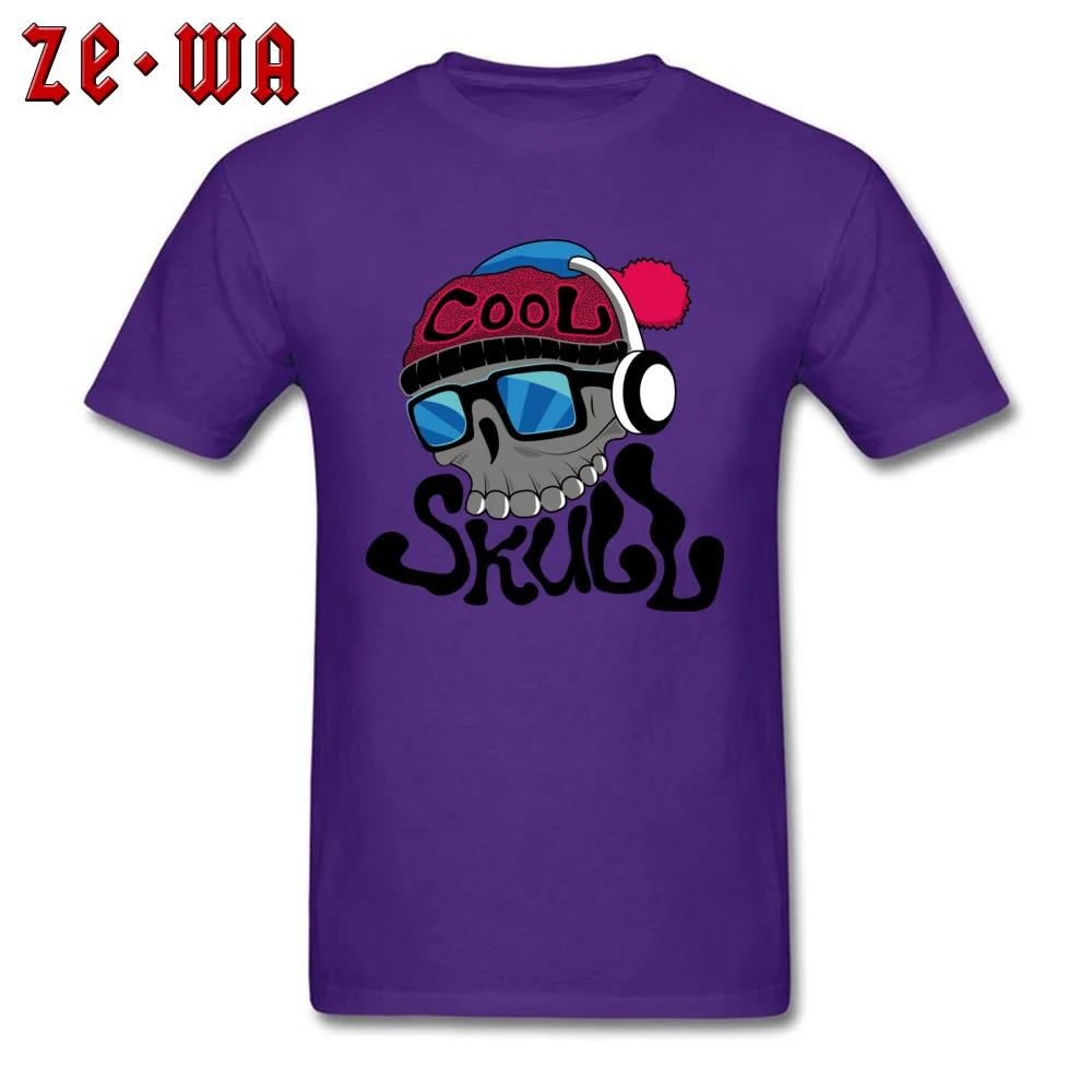 skull201897Y Tops Tees Rife Round Neck Group Short Sleeve 100% Cotton Fabric Men T Shirt Casual Tops Tees Drop Shipping skull201897Y purple