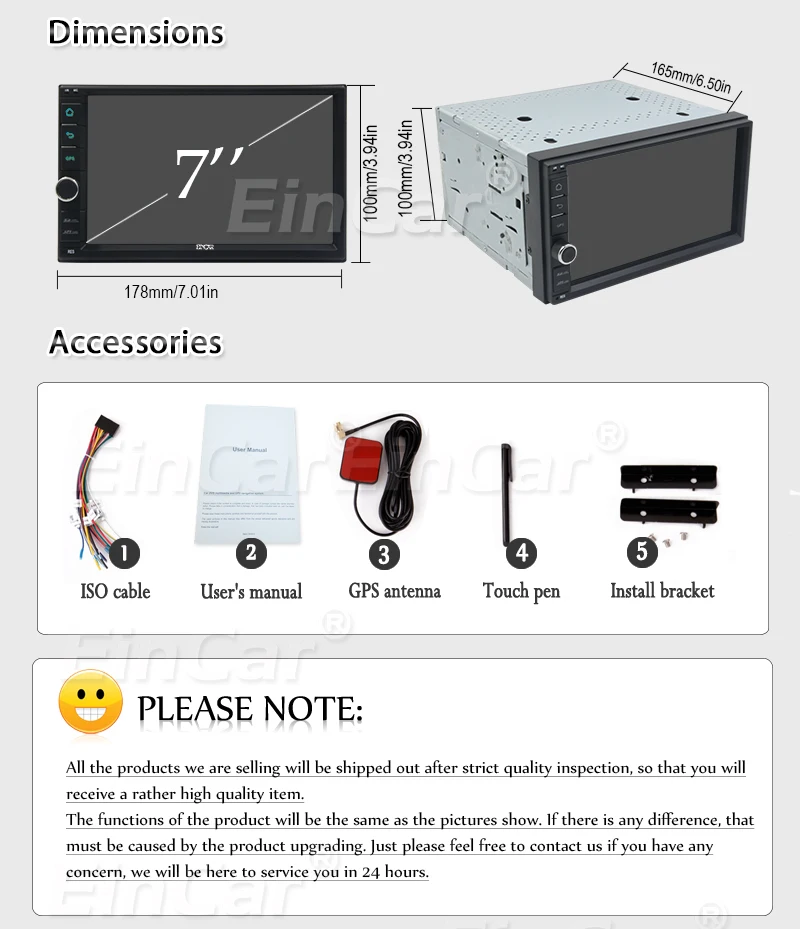 Best 2Din Head Unit Android 5.1.1 GPS radio Car Stereo Auto Radio Audio 1080P Video Player Wifi FM Steering Wheel Control+rear Camera 7