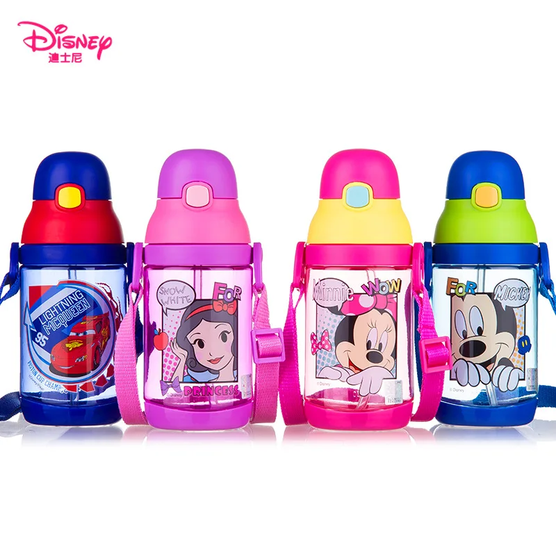 

Disney 2 usage straw children water bottle with rope handdrip