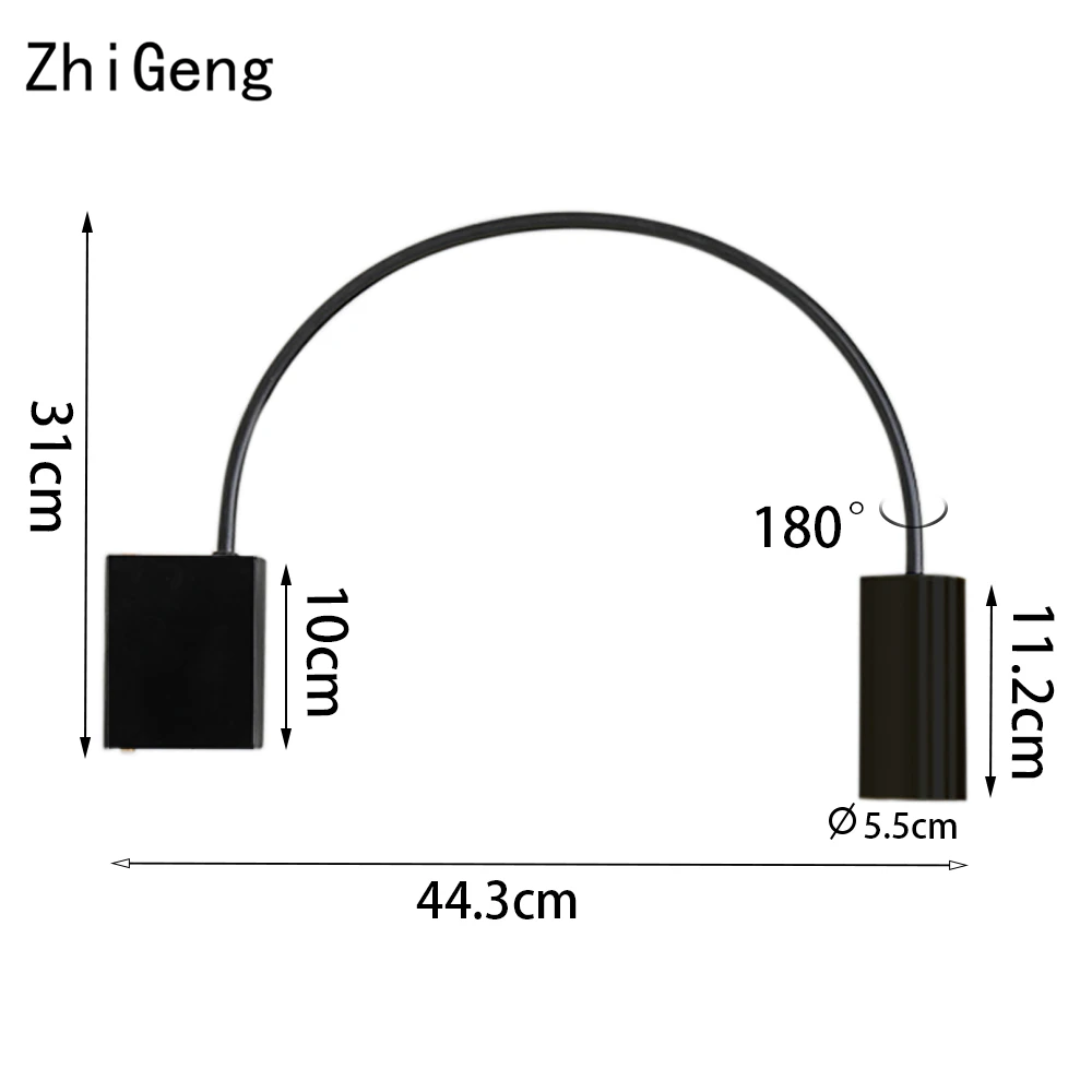 ZhiGeng G10 геометрический полукруглый настенный светильник прикроватный коридор прохода гостиная скандинавские вращающиеся светильники для внутреннего освещения