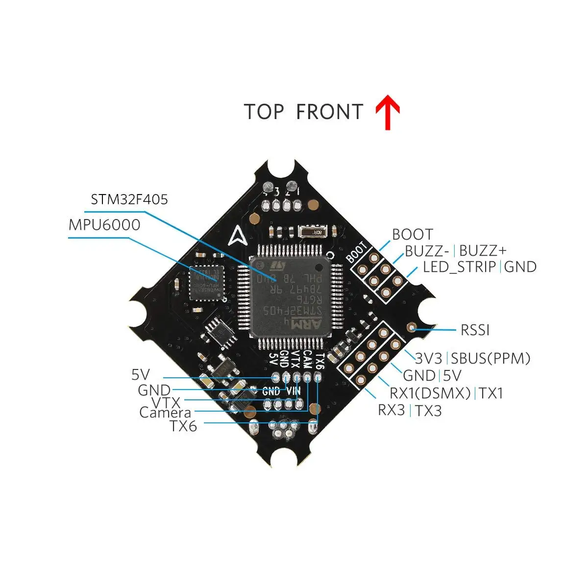 2S F4 FC бесщеточный контроллер полета ESC OSD Smart Audio (No RX) с кабелем XT30 для Дрон Whoop Beta75X