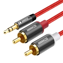 RCA Cable 2RCA to 3.5 Audio Cable RCA 3.5mm Jack RCA AUX Cable 1m 2m 3m for DJ Amplifiers Subwoofer Audio Mixer Home Theater DVD viborg audio tiwn link rca interconnect cable 1m