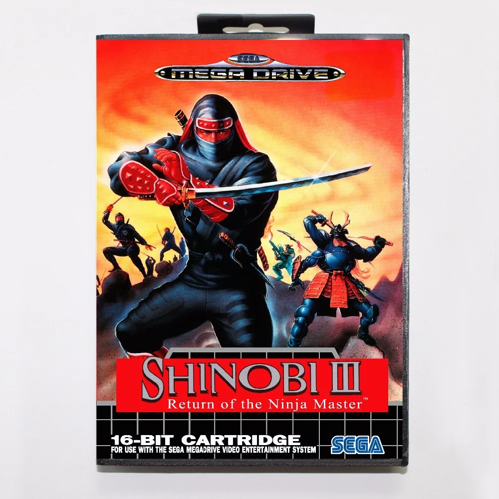 

Shinobi III Return of the Ninja Master Game Cartridge 16 bit MD Game Card With Retail Box For Sega Mega Drive For Genesis