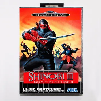 

Shinobi III Return of the Ninja Master Game Cartridge 16 bit MD Game Card With Retail Box For Sega Mega Drive For Genesis