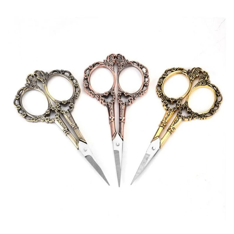 

1pc Vintage Scissors Flower Pattern Needlework Embroidery Stainless Steel Tailor's Scissor Thread Trimmer