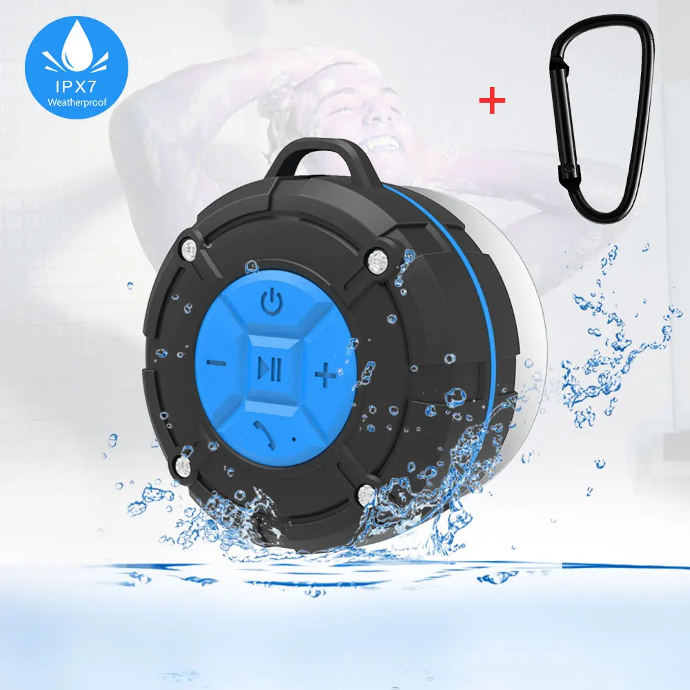 Beste Draagbare Bluetooth Speaker Waterdichte Ipx7 Douche Mini Draadloze Bluetooth Speakers voor Telefoon PC Fiets Outdoor Met Zuignap