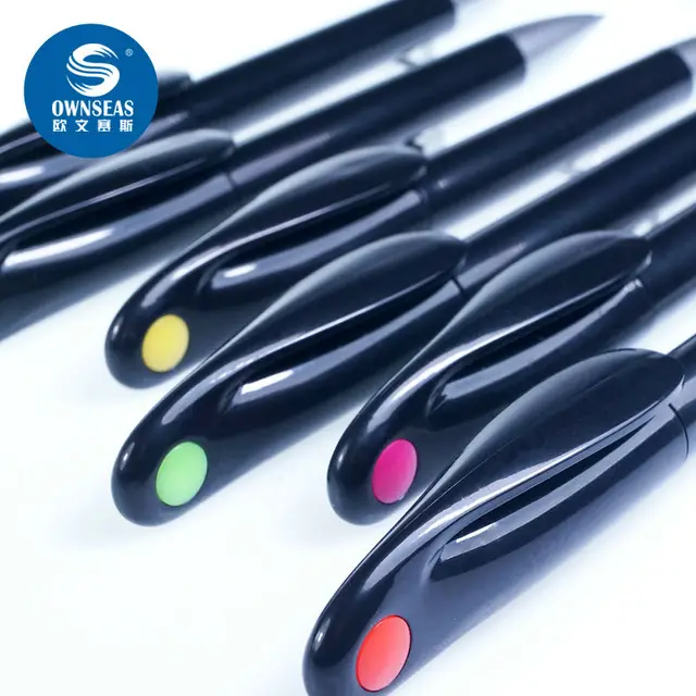 200 pcs/lot New 2013 kawaii black refill custom ballpoint pens with logo