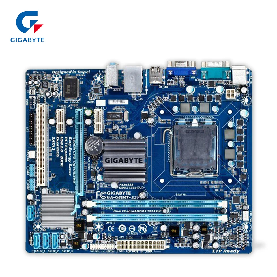 

Gigabyte GA-G41MT-S2P Desktop Motherboard G41MT-S2P G41 LGA 775 Core 2 Quad Extreme Duo DDR3 8G SATA2 USB2.0 VGA Micro-ATX