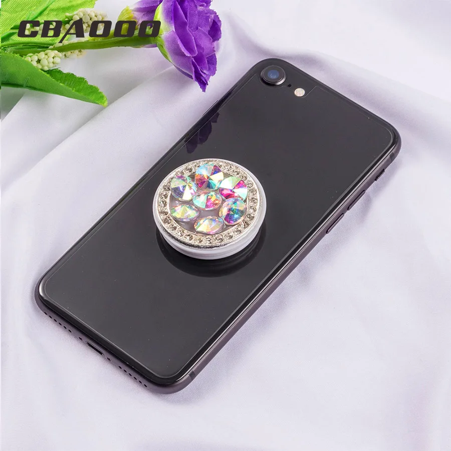 CBAOOO Finger Ring Phone Holder Glitter Popular Diamond Phone Holder Stander and Grip Mount Universal for iPhone for Samsung