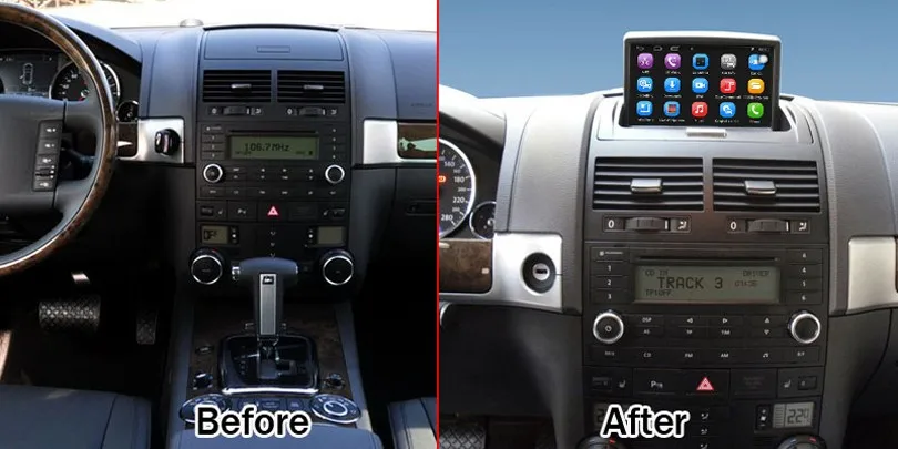 Clearance Upgraded Original Android 7.1 Car Radio Player Suit to Volkswagen VW Touareg Car Video Player Built in WiFi GPS Bluetooth 3