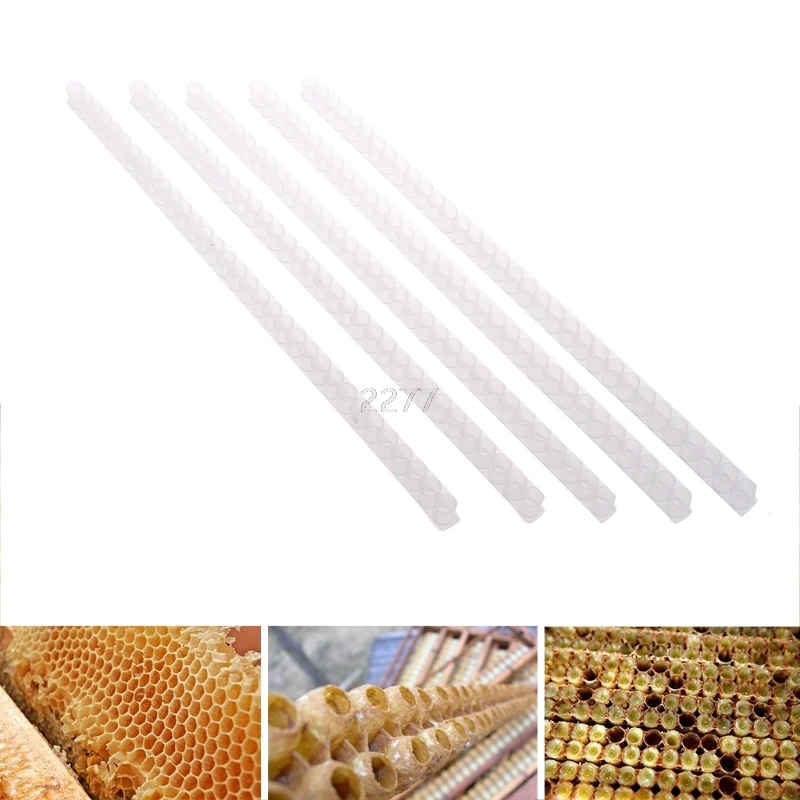 

5Pcs Apiculture Hole Beekeeping Tool Bee Queen Cell Single Row Artificial Device MAY29 Dropship