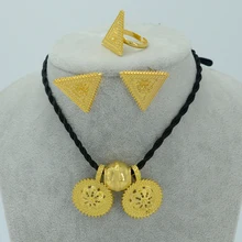 NUEVA Habesha conjunto Estilo Chapado En Oro de Joyería Etíopes de Eritrea/Sudán Etíope Joyería Nupcial de La Boda Accesorios #006106