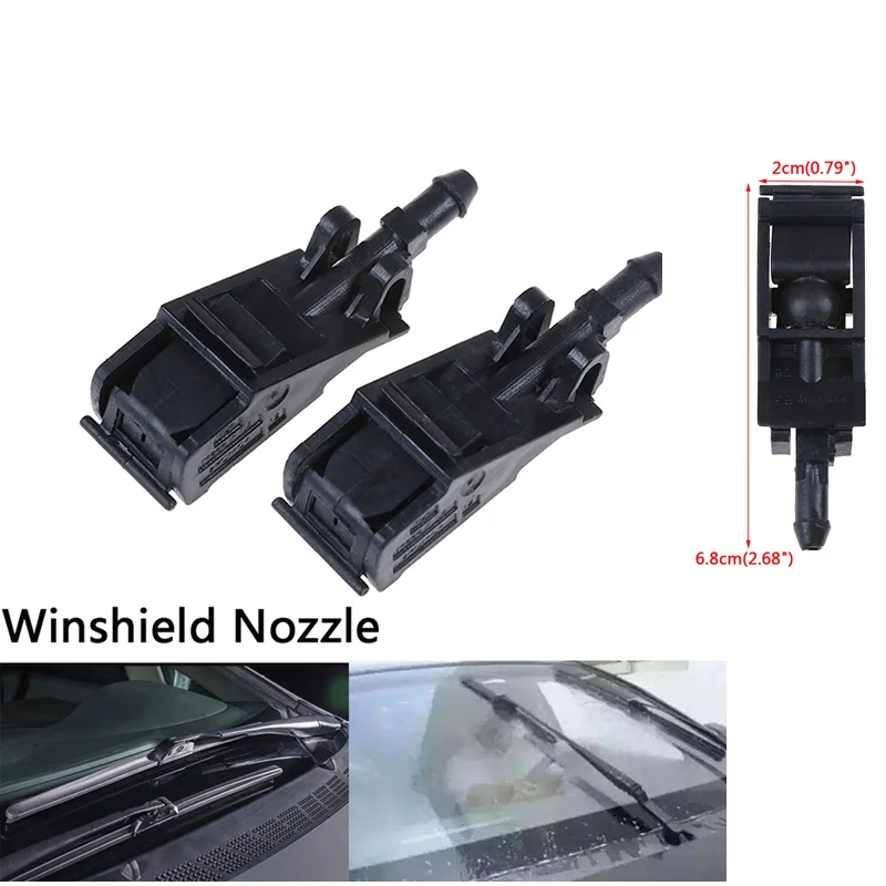 2Pcs/lot Vehicle Windshield Water Spray Wiper Jet Washer Nozzle Car Windscreen Wipers Parts 2Pcs/lot Vehicle Windshield Water Spray Wiper Jet Washer Nozzle Car Windscreen Wipers Parts