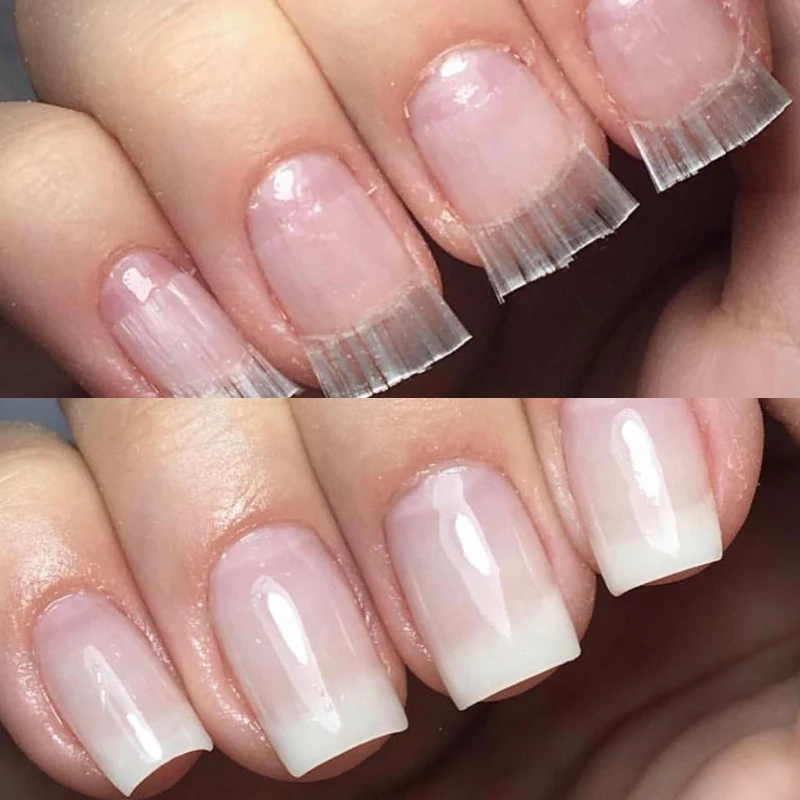 Fibernails стекловолокно для наращивания ногтей Акриловые ногти Советы DIY Инструменты Fibra de Vidro Unha упаковка из 10 шт