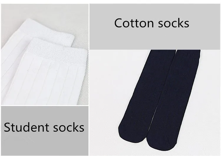 Комплекты носков для школьников носки белые Темно-синие Детские Сапоги выше колена хлопковые носки летние тонкие детские носки для мальчиков и девочек