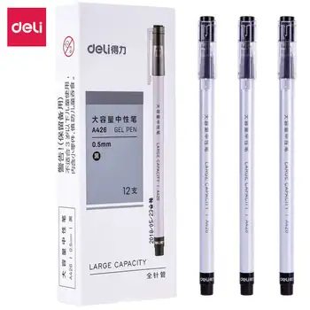

12pcs A426 Large Capacity Gel Ink Pens 0.5mm Writing Smoothly, Student School Office Supply High Quality Gel Pens1400m Long