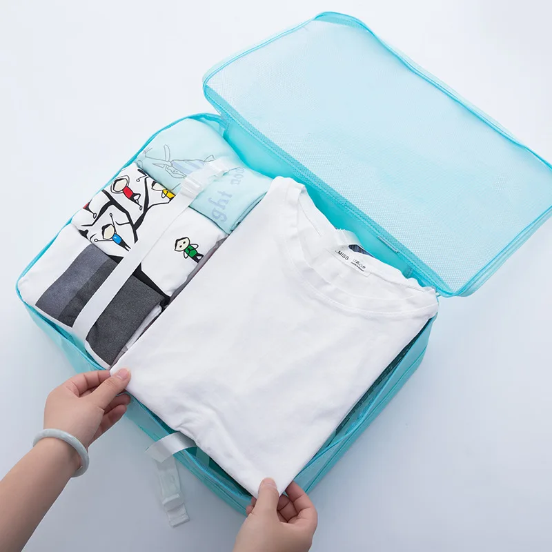  Mihawk Travel Bags Sets Waterproof Packing Cube Portable Clothing Sorting Organizer Luggage Tote Sy - 32817857193