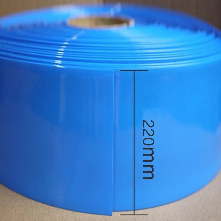 

0.5m width -220mm blue PVC pipe thermal model accessories lithium battery packaging shrink film Cable Sleeves
