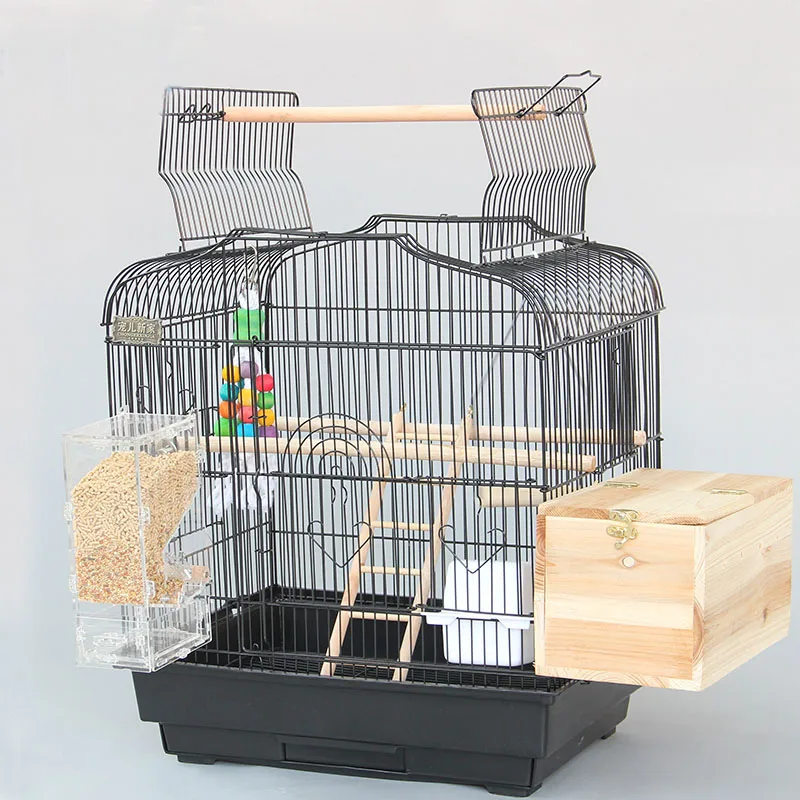 Super Plus Grande Métal Fer Cages à Oiseaux Noir Blanc