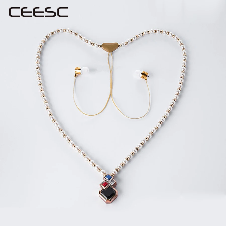 2017 new fashion wireless bluetooth in ear Earphones Metal Jewelry