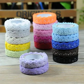 

Satin Face Decorative Tape Adhesive Lace Tape Washi Cloth Tapes Stickers Masking Tape Stationery School Supplies JD02