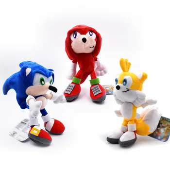 

3 PCS/Sets Sonic Soft Plush Doll Red&Blue&Yellow Sonic Cartoon Animal Stuffed Plush Toys Figure Dolls Gifts 20 cm