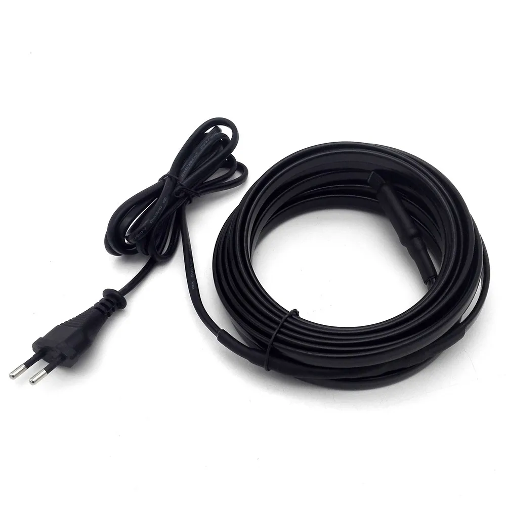 Automatically Power Output Self Regulating Heating Pipe Freeze Protection EU Plug Attached Pre-assembled Heating Cable (1)