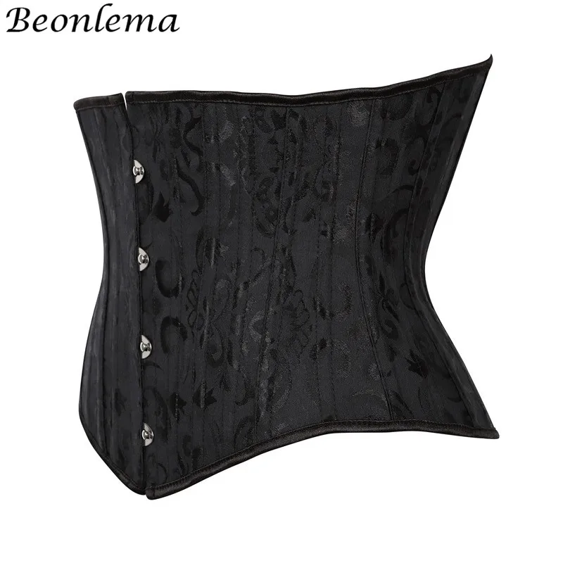 Najtaniej Beonlema kobiety stalowy pas wyszczuplający w talii gorset wyszczuplająca talia Underbust Fajas Steampunk akcesoria Femme XS 3XL czarne gorsety