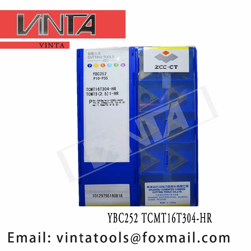 

high quality 10pcs/lots YBC252 TCMT16T304-HR cnc carbide turning inserts