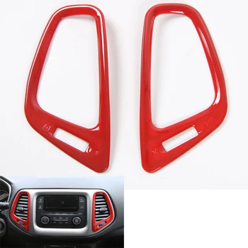 

Fit For Compass 2017 Accessories Car Dashboard Navigation Air Outlet Cover Frame Trim Chromium Styling Sequins Auto 2Pcs/set
