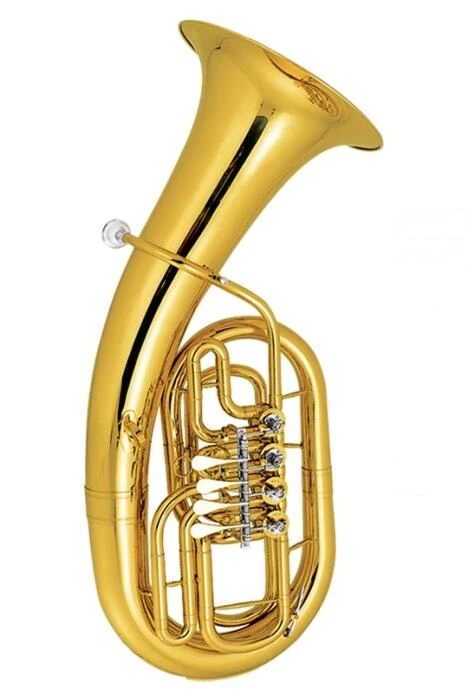 Bb euphonium 4 вращательные вентили Желтая латунь bombardino Рог лак отделка с ABS случае Музыкальные инструменты профессиональный