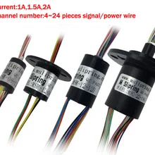 М контактными кольцами Электрический Диаметр 8,5 мм 12,5 мм 15,5 мм/22 мм/4/6/8/12/18/24 канала 1A 1.5A 2A вращающееся соединение