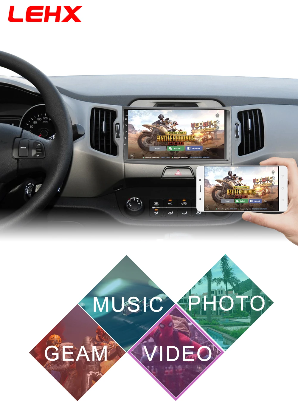 LEHX автомобильный Android 8,1 2 din Автомобильный мультимедийный плеер Автомобильный dvd для KIA sportage 2011 2012 2013 головное устройство gps навигация радио