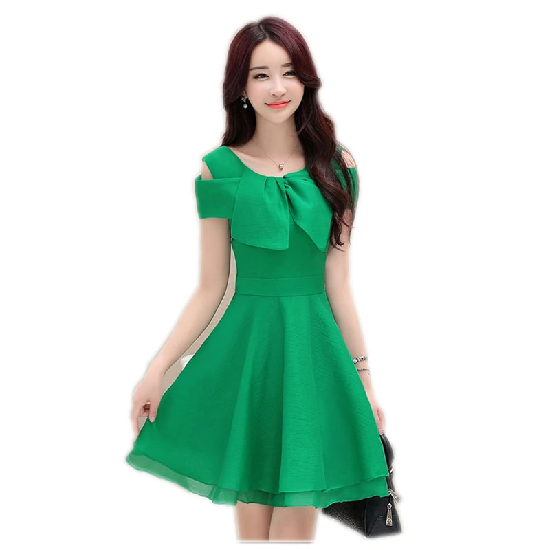 gaochy flare Summer dress White Blue red Girls vestidos