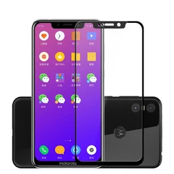 На Алиэкспресс купить стекло для смартфона full cover tempered glass for motorola moto g7 screen protector for moto one 9h protective cover glass for motorola one/p30 play