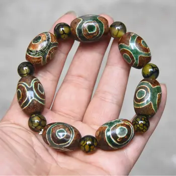 

22x16mm China's Tibet Old Agate Chakra Agate Bracelet Day Bead