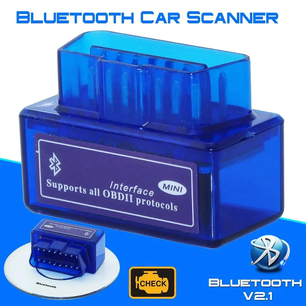Новейшая версия мини-совместимый OBD2 Elm 327 V2.1 OBD 2 Автомобильный диагностический