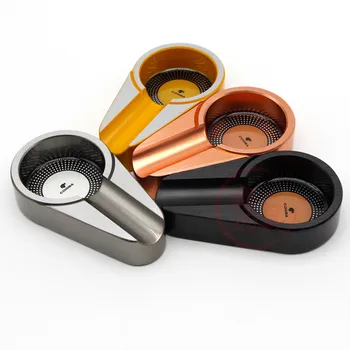 

COHIBA Mini Cigar Ashtrays Luxurious Metal Cigar Ashtray Portable Home Cigarette Ashtray Cigar Ashtray 1 Rest 1 Ash Slot R456