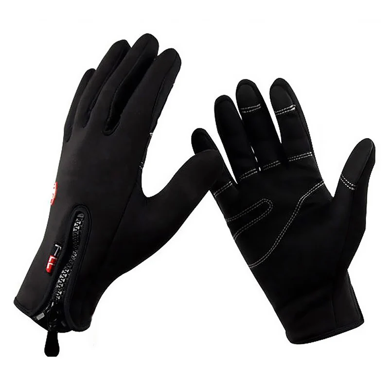 

Car Driver Golvers For Men Winter Warm Glove motorcycle For men Windproof Bicycle Cycling Full Finger PU Leather Fleece Glove
