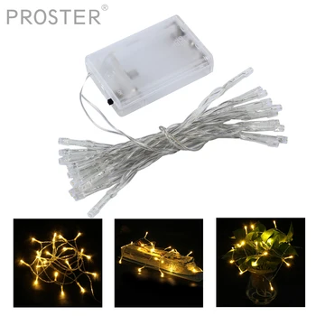 

Proster 4 pcs LED String Fairy Lights Indoor/Outdoor Xmas for weddings, party, festival, floral arrangements 2M-20 LED lights