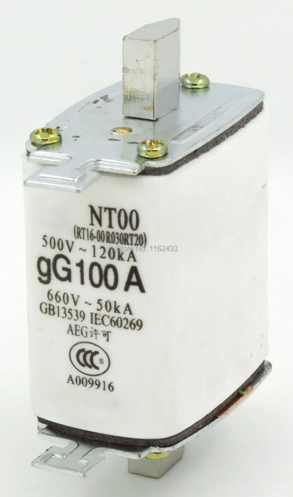 

NT00 100A blade ceramic fuse link RT16-00 RO30