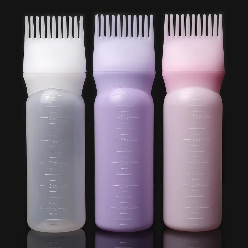 170ml Hair Styling Dye Liquid Filling Graduated Bottle Applicator with