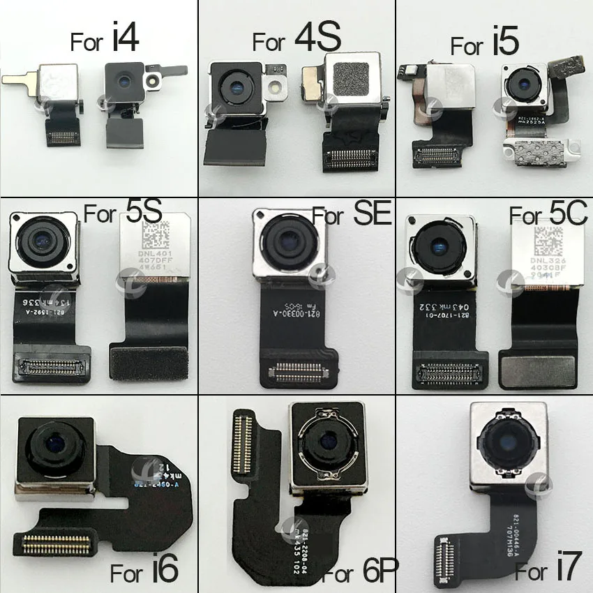 100% протестированная оригинальная задняя камера OK для iPhone 4 4S 5 5S SE 5C 6 6S 7 8 Plus X XS Max XR