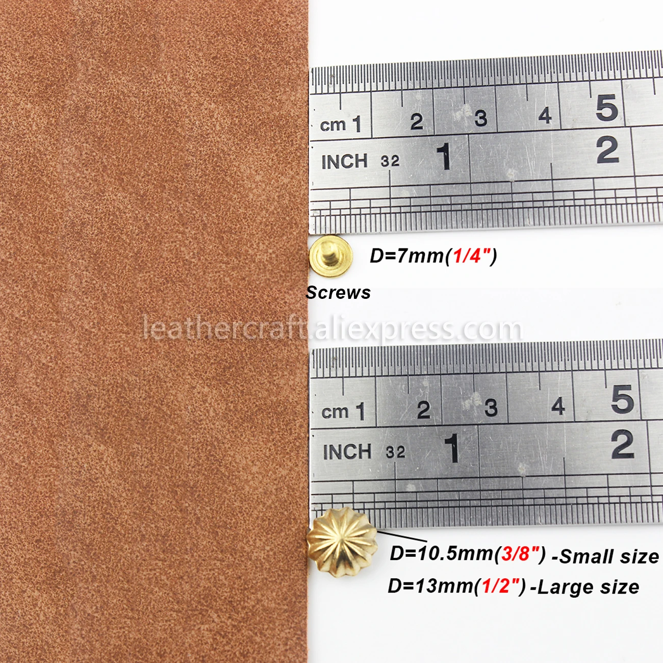 10 pcs de bronze solido crisantemo parafuso 01