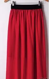 Бренд дизайнер горячая Распродажа яркие цвета Высокое качество Сексуальная длинная шифоновая юбка розовый синий черный красный белый зеленый C003 - Цвет: red