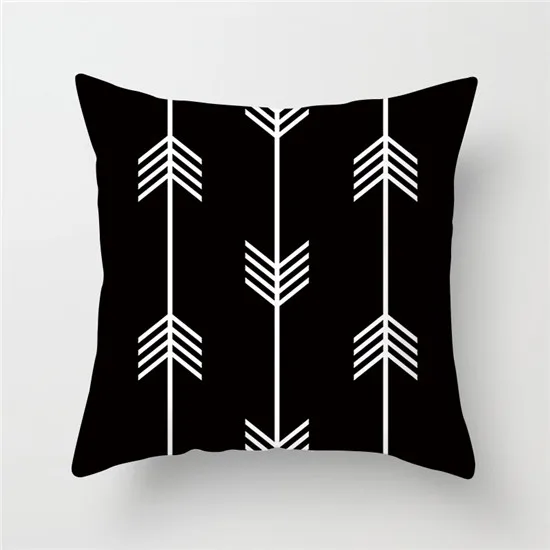 Fuwatacchi наволочка с принтом в виде сетки, черно-белая наволочка с геометрическим рисунком, наволочка для дивана и автомобиля - Цвет: GPC04839