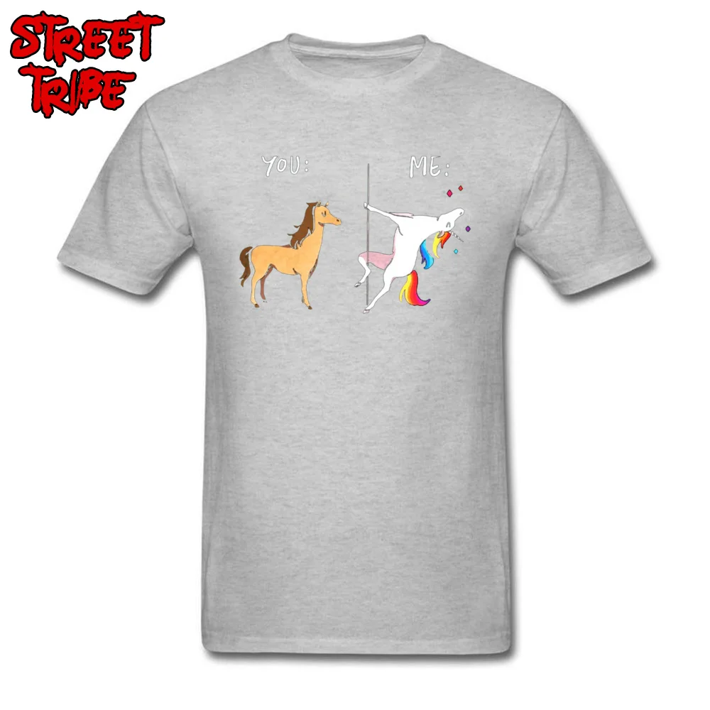 Wholesale Adult Tshirts Casual Cool Tees 100% Cotton Short Sleeve Summer Tee Shirt Crewneck Wholesale Me Unicorn You Horse Pole Dancing 9959 grey