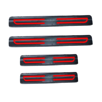 

4D Carbon Fiber Reflective Car Door Sills For mitsubishi Lancer EX Lancer Galant ASX Pajero Outlander Grandis Car-Styling 4Pcs