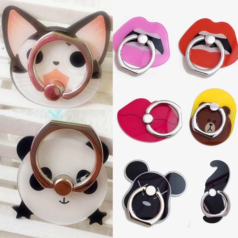 Univers Cartoon lips phone Tablet  stand finger ring holder for  mobile phone support grip mount for iphone (12)